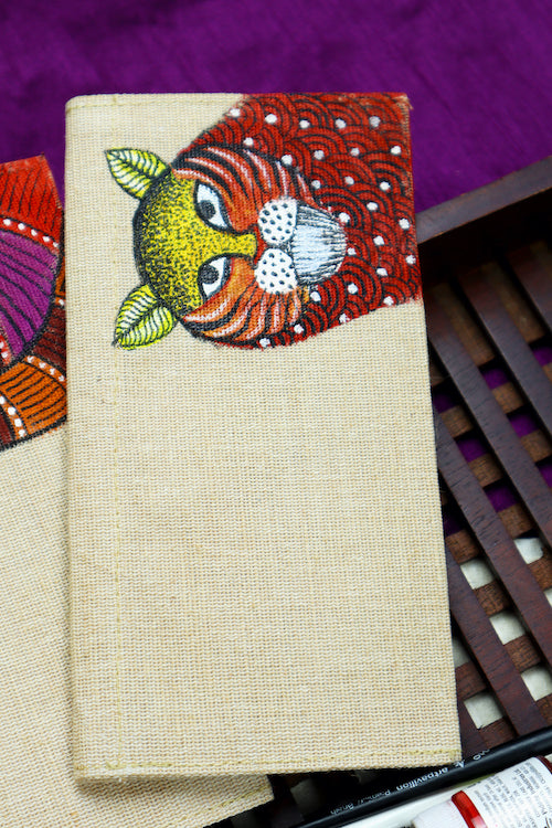 Diorama Designs Jute Hanpainted Gond Tribe Envelope - Set Of 4