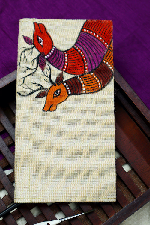 Diorama Designs Jute Hanpainted Gond Tribe Envelope - Set Of 4