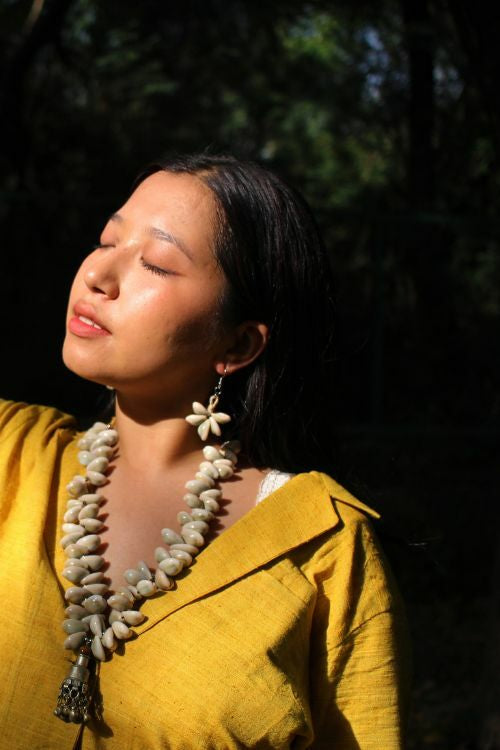 WHE Handmade Cowry Jute Earrings
