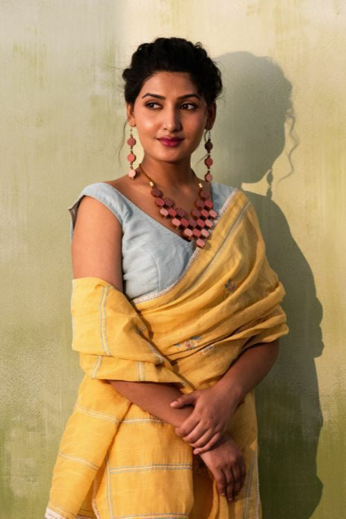 Whe Shades Of Pink Repurposed Fabric And Wood Danglers