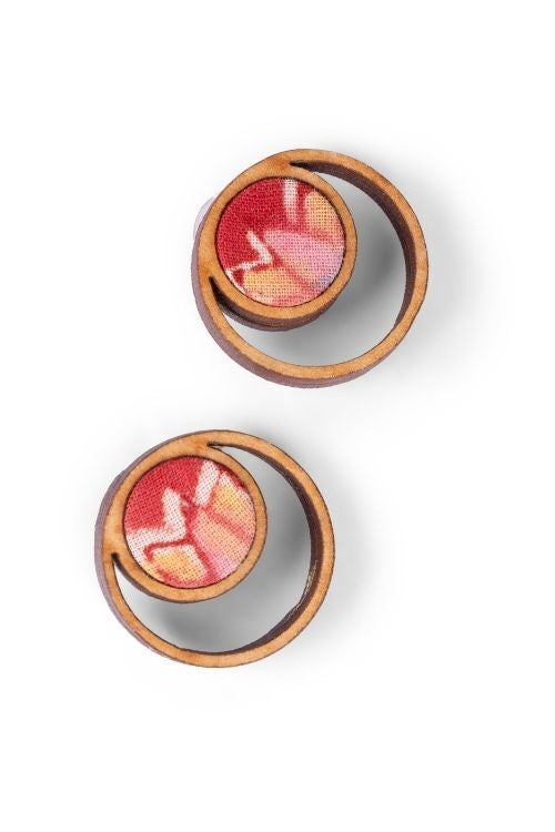 WHE Multicolor Repurposed Fabric And Wood Studs