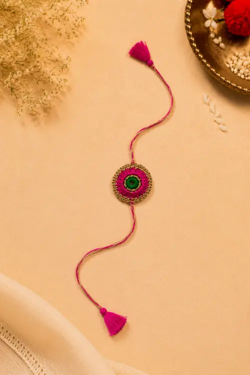 WHE Set Of 3 Handmade Crochet Rakhi Combo
