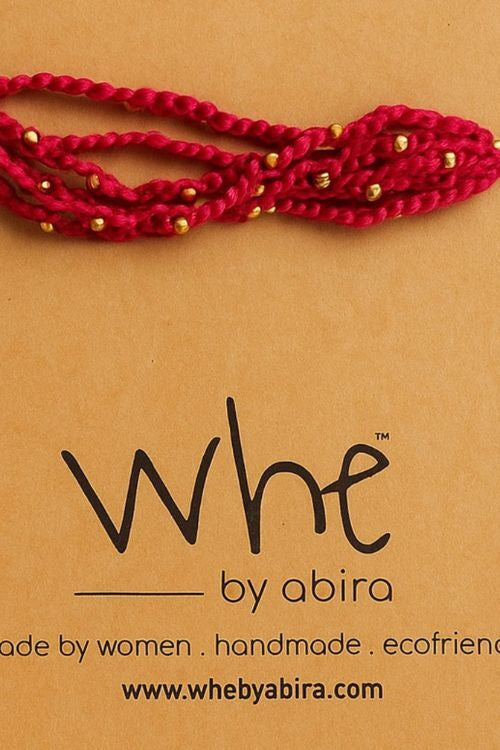 Whe Handmade Pink Thread Rakhi