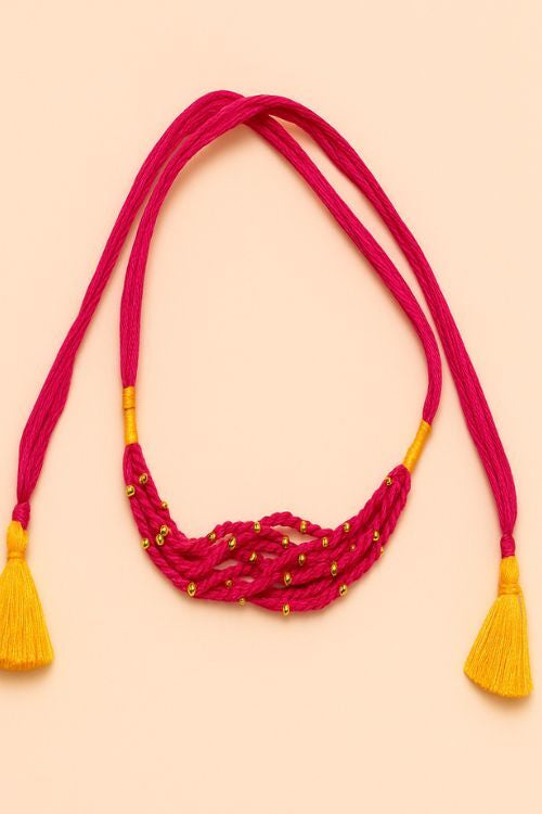 Whe Handmade Pink Thread Rakhi