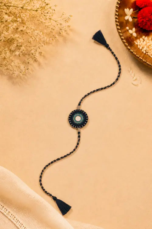 Handcrafted Crochet & Evil Eye Rakhi
