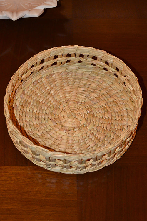 Dharini Kauna Round Bread & Utility Basket Natural