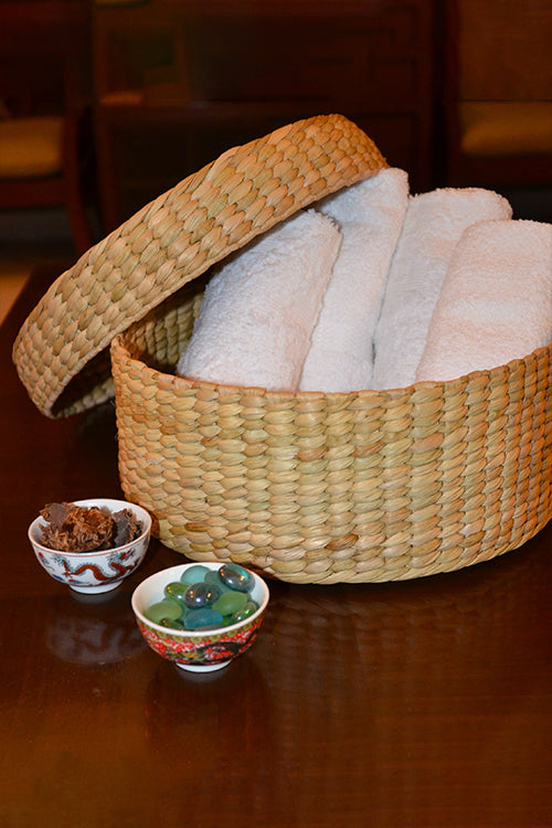 Dharini Kauna Round Gift & Utility Box Natural