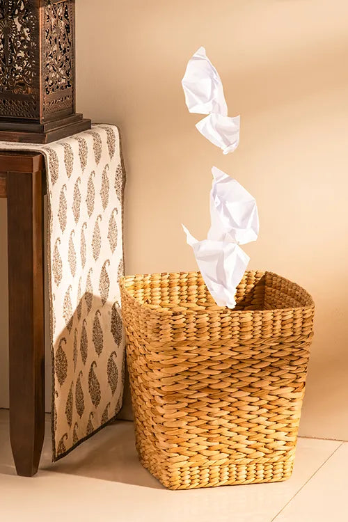 Dharini Kauna Waste Paper Basket (Natural)