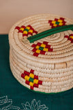 Kraftribe Handmade Kanshi Grass Chapati Box/Storage Box(Multicolour)