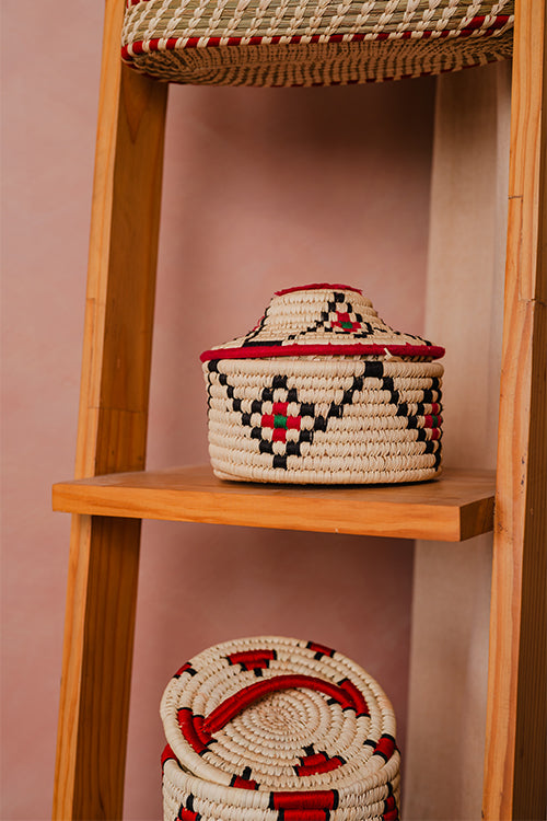 Kraftribe Grass Chapati Box/Storage Box(Multicolour)