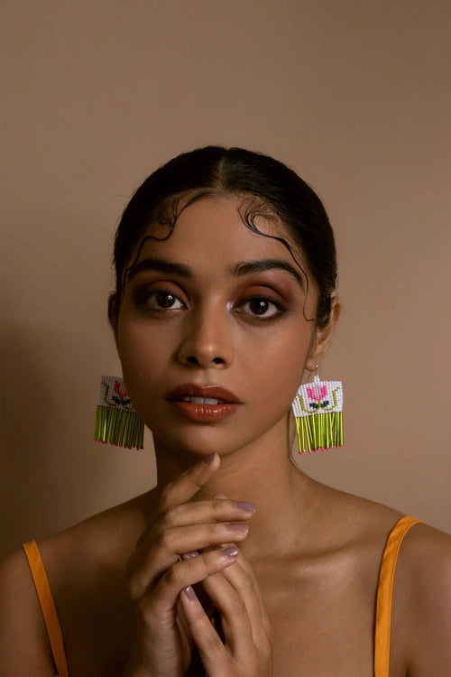 Melo Studio Kamala Hand Beaded Earrings