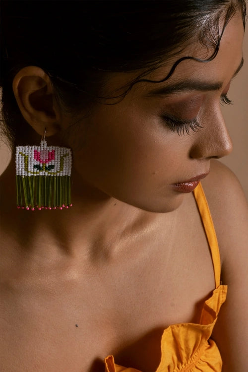 Melo Studio Kamala Hand Beaded Earrings