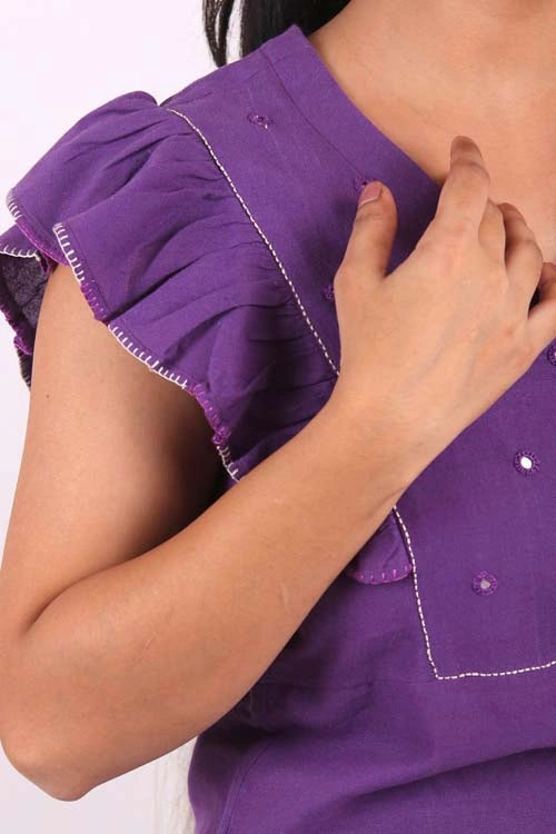 Urmul Desert Crafts-"KESAR KISSES"  Handloom Top
