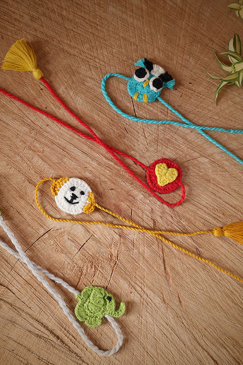 Himalayan Blooms Crochet Kids  Rakhi (Set Of - 4)
