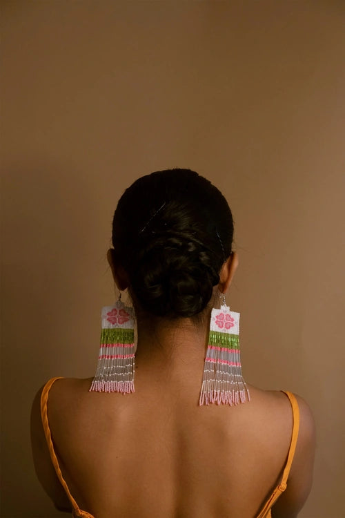 Melo Studio Kumudini Hand Beaded Earrings