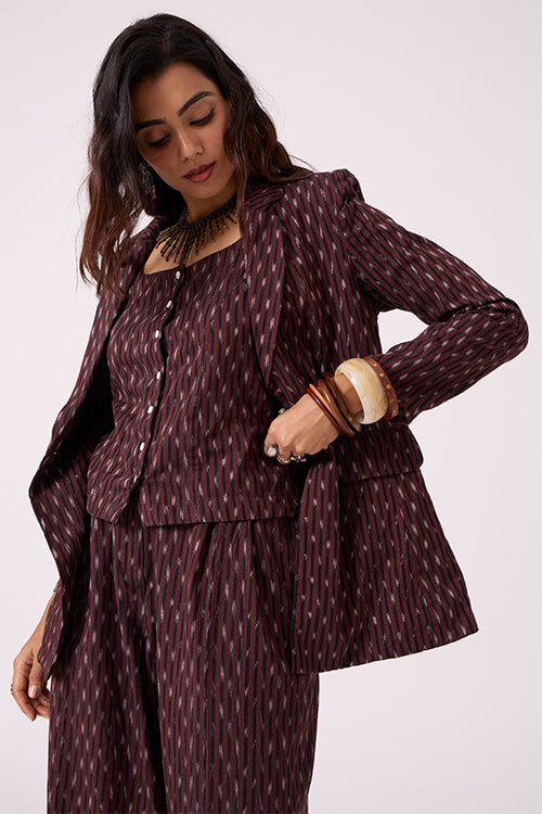 Okhai "Rustine" Pure Cotton Ikat Blazer