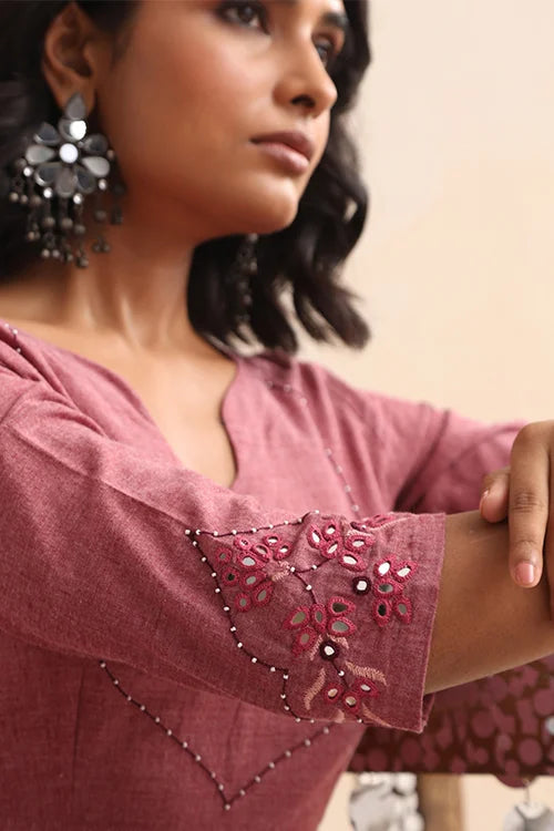 Okhai "Prism" Hand-Embroidered Pure Cotton Blouse