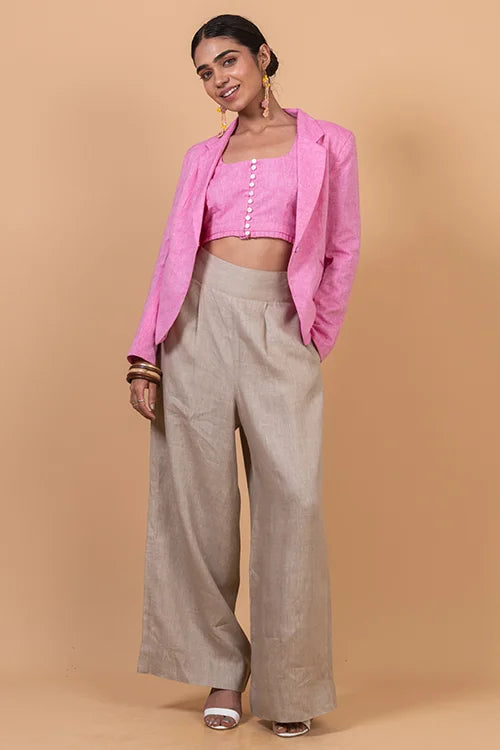 Okhai "Rose" Pure Cotton Sleeveless Pink Blouse