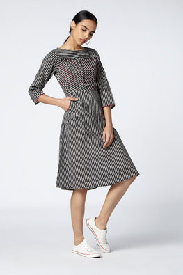 Ishara Hand Embroidered Cotton Dress For Ladies Mirror Work Dress Online