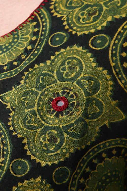 Okhai 'Pasture' Ajrakh Cotton Dress | Relove