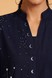 "Pole Star" Hand Embroidered Pure Cotton Dress | Rescue