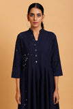 "Pole Star" Hand Embroidered Pure Cotton Dress | Rescue