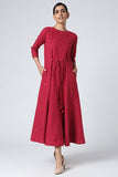 Okhai Aaina Rani Pink Pure Cotton Mirror Work Dress For Valentine Online 