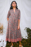 Okhai 'Flora' Pure Cotton Handblock Printed Dress | Relove