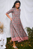 Okhai 'Flora' Pure Cotton Handblock Printed Dress | Relove