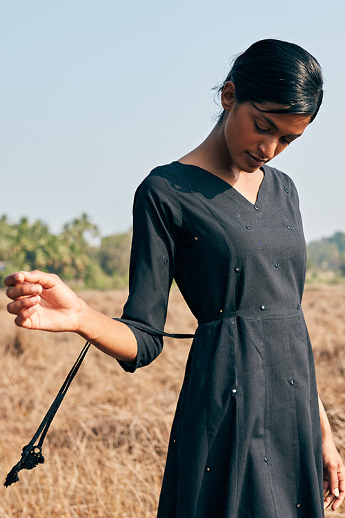 Okhai 'Acumen' Mirror Work Pure Cotton Dress | Rescue