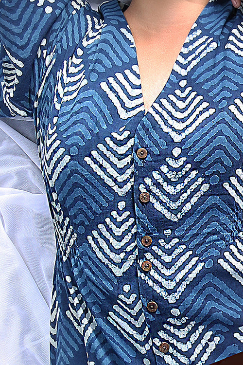Okhai 'Blue Ice' Pure Cotton Indigo Dress | Relove