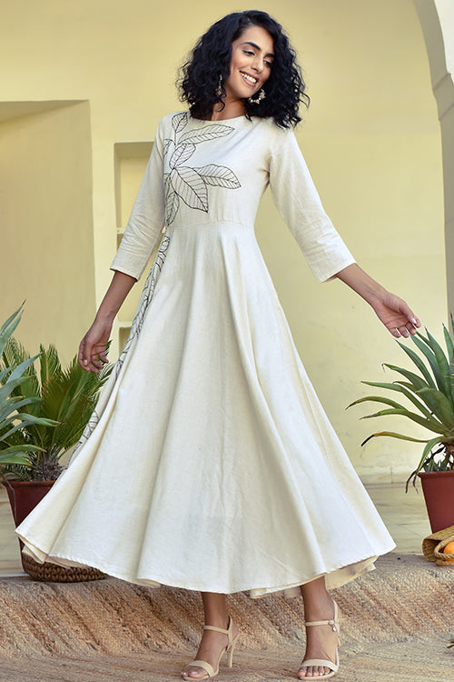 Okhai 'Verdant' Pure Cotton Hand Embroidered Dress | Relove