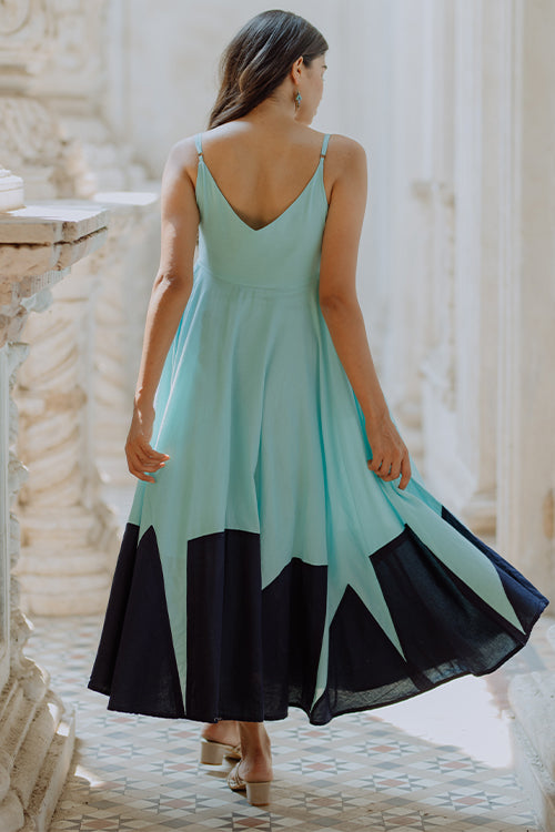 Okhai 'The Heavens' Pure Cotton Double Layered Sling Dress | Rescue