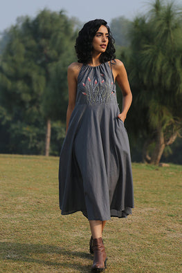 Okhai 'Fierce' Hand Embroidered Sleeveless Dress | Rescue