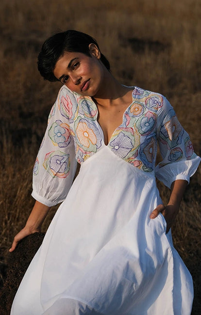 Okhai 'Maria' Hand Embroidered Dress