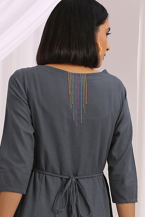 Okhai 'Prism Dream' Hand Embroidered Mirror Work Dress | Rescue