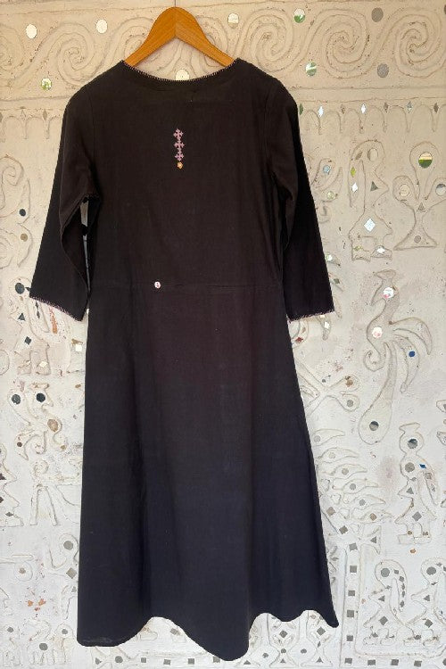 Okhai 'Enchanted' Pure Cotton Hand Embroidered Mirror Work Dress | Rescue