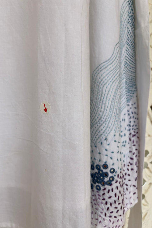 Okhai 'Bubble' Pure Cotton Hand Embroidered Mirror Work Wrap Dress | Rescue