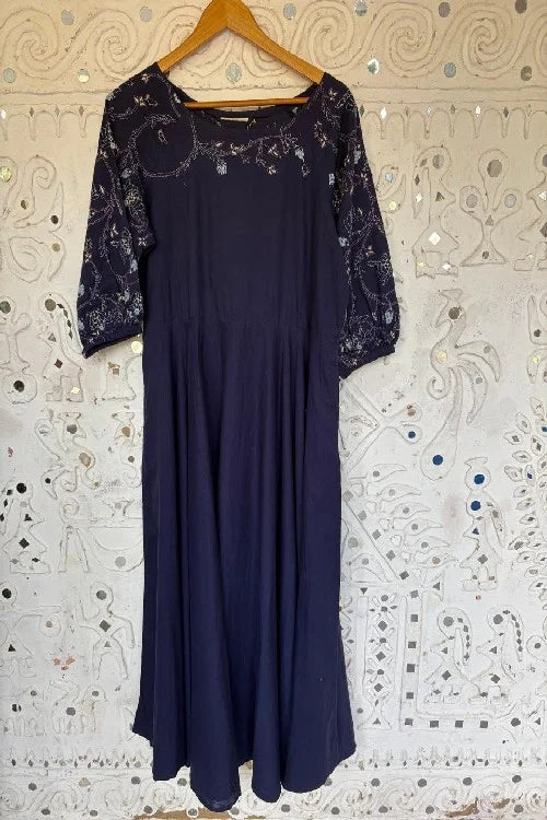 Okhai Joyous Pure Cotton Hand Embroidered Mirror Work Dress | Rescue