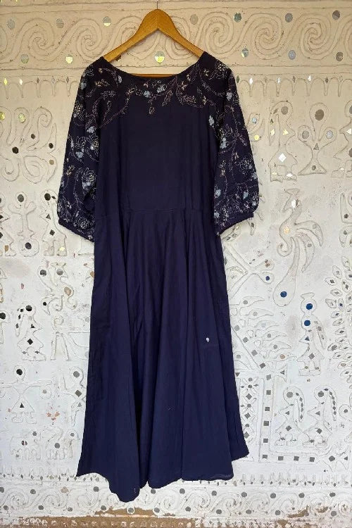 Okhai Joyous Pure Cotton Hand Embroidered Mirror Work Dress | Rescue