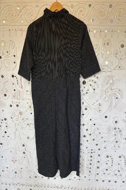 Okhai 'Confident' Pure Cotton Handwoven Hand Embroidered Dress | Rescue