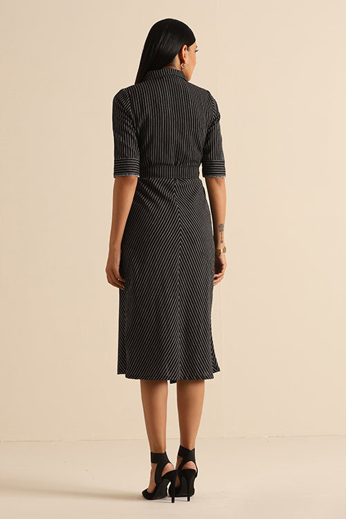Okhai 'Confident' Pure Cotton Handwoven Hand Embroidered Dress | Rescue