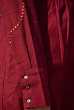 Okhai "Aafreen" Hand-Embroidered Mirrorwork Pure Cotton V-neckline Dress