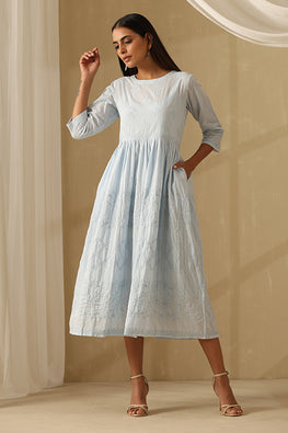 Okhai "Daastaan" Chikankari Pure Cotton Dress