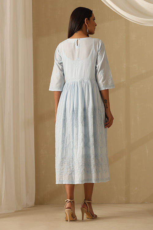 Okhai "Daastaan" Chikankari Pure Cotton Dress