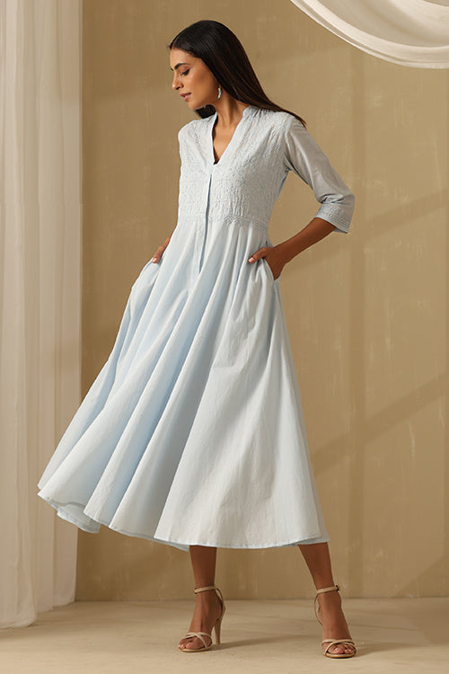 Okhai "Shayari" Chikankari Pure Cotton Dress