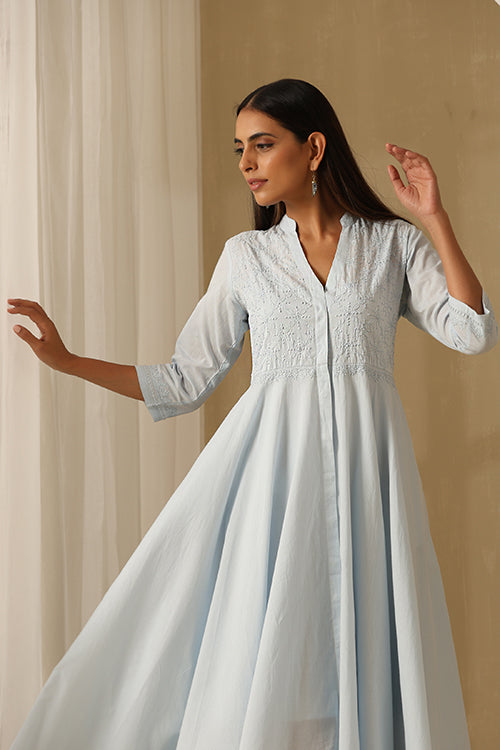 Okhai "Shayari" Chikankari Pure Cotton Dress