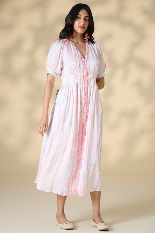 Okhai "Skyline" Tie-and-Dye Modal Silk Dress