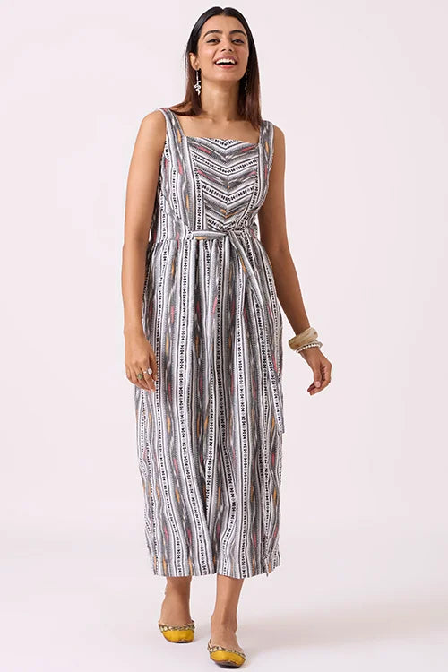 Okhai "Whisper" Pure Cotton Ikat Dress