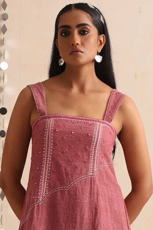 Okhai "Sitaara" Hand-Embroidered Pure Cotton Dress